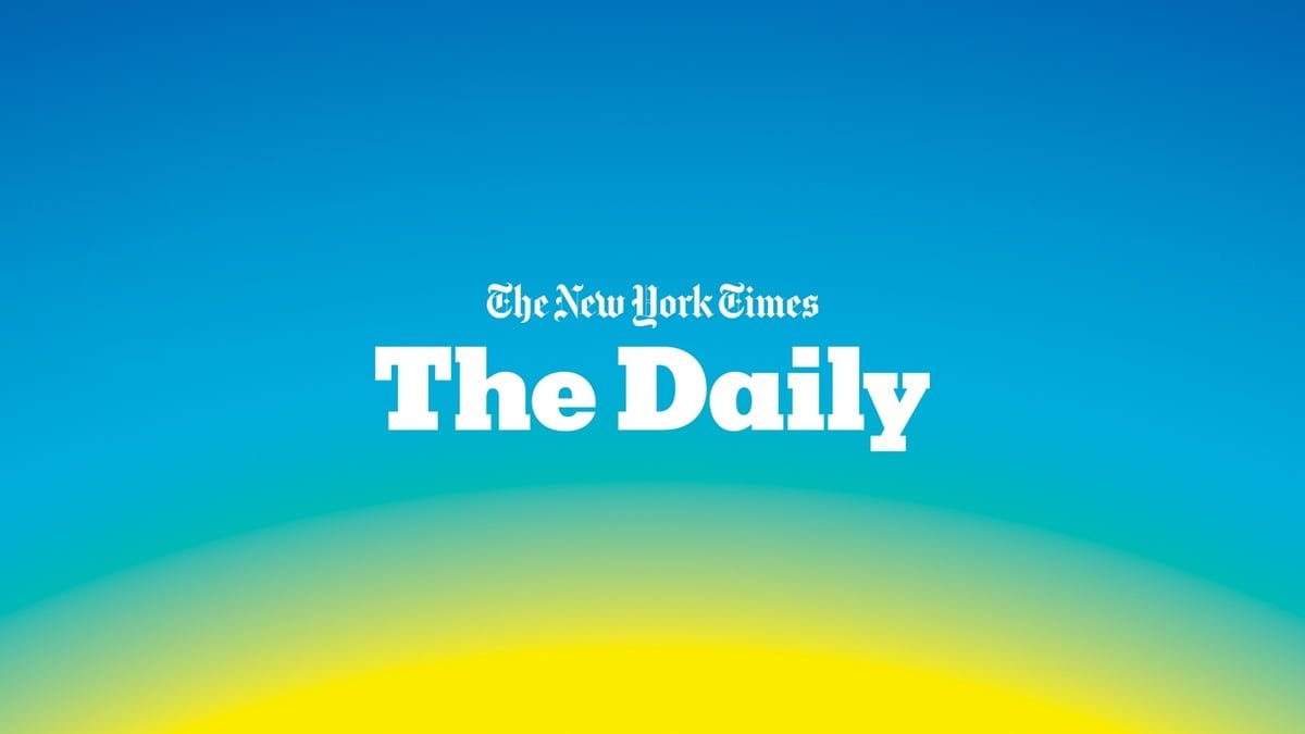 A photo of the logo for The New York Times podcast The Daily