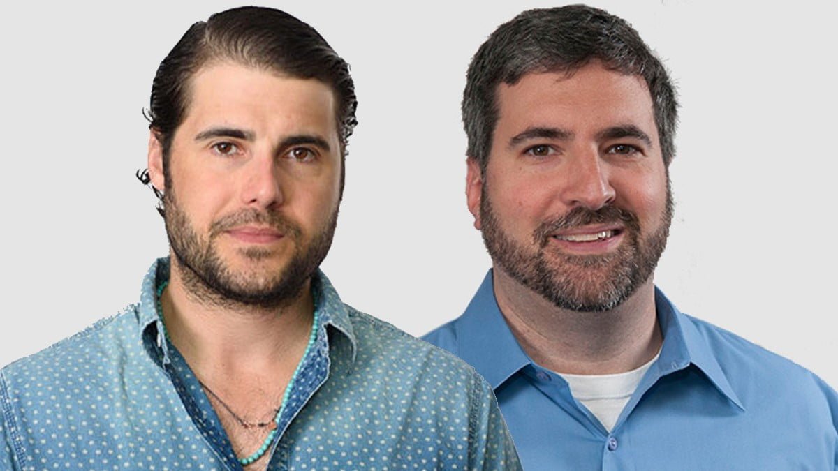 A photo of Rick DiPietro and Dave Rothenberg