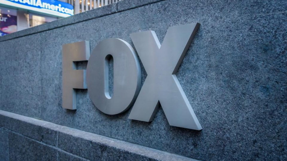 A picture of the FOX logo outside the company's headquarters.