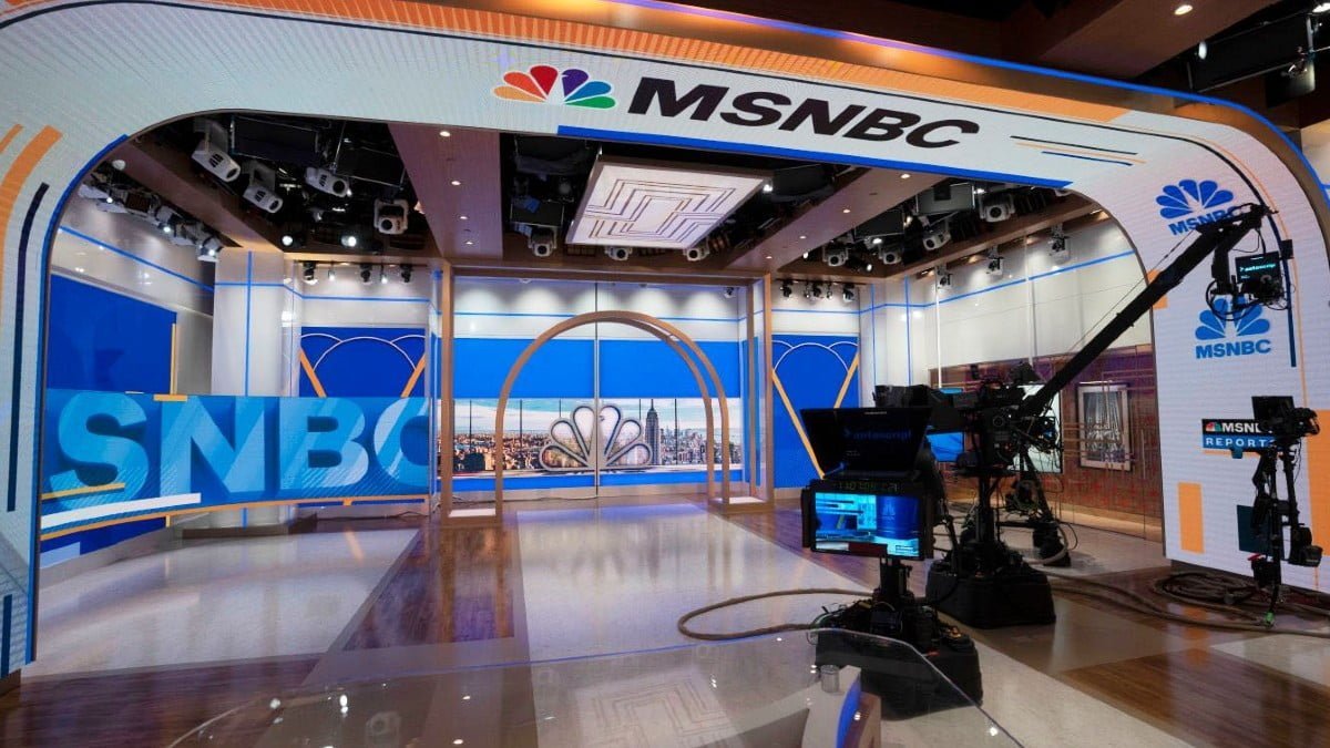 A photo of the new MSNBC studio