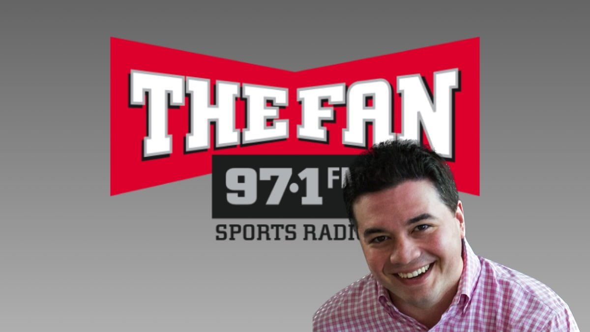 A photo of Mike Ricordati and the 97.1 The Fan logo