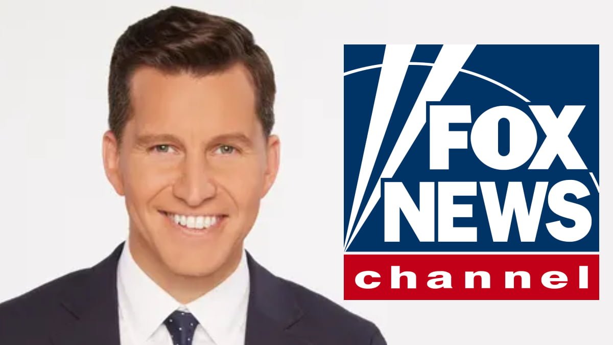 A photo of Will Cain and the Fox News logo