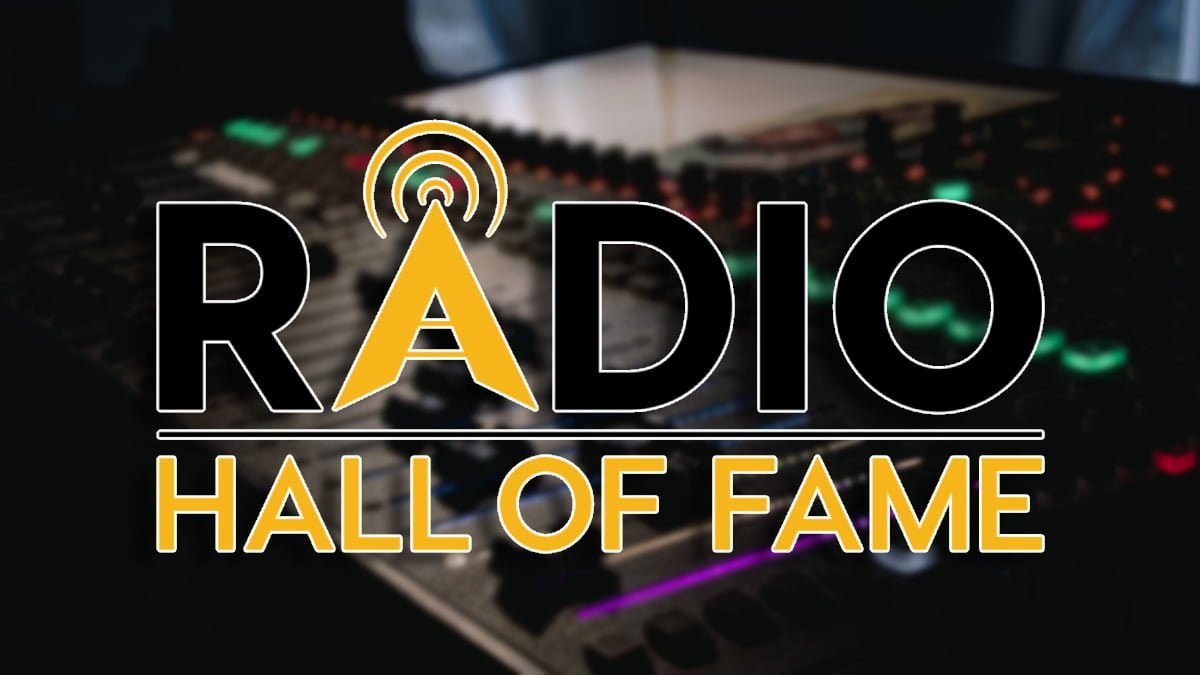 A photo of the Radio Hall of Fame logo