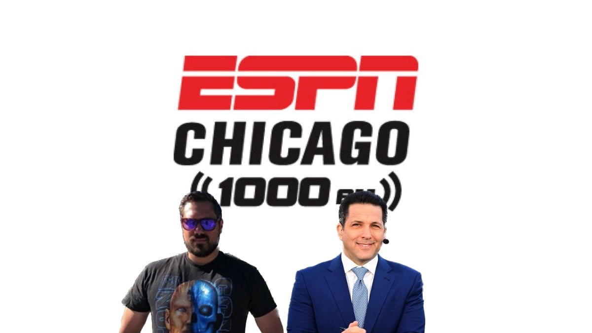 Schefter and Big Cat over ESPN Chicago logo