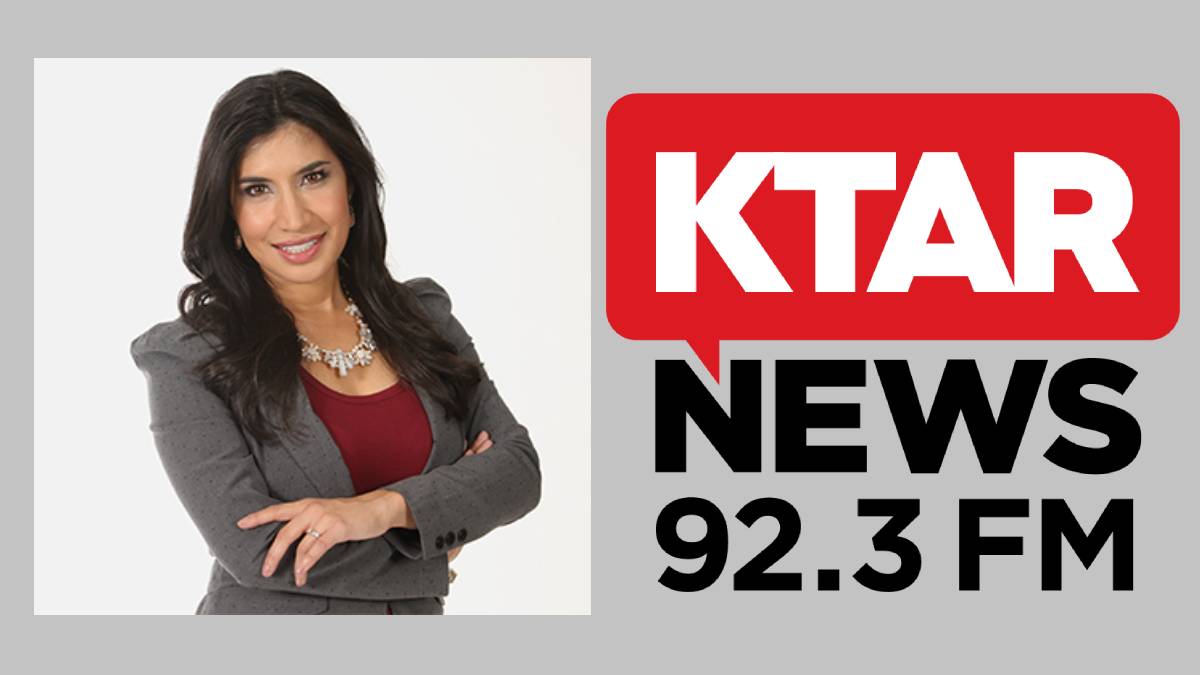 A photo of Martha Maurer and the KTAR logo