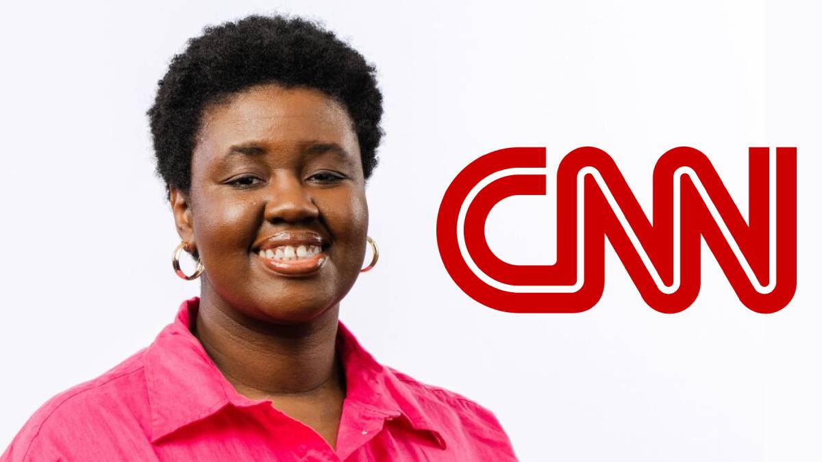 A photo of Arit John and the CNN logo