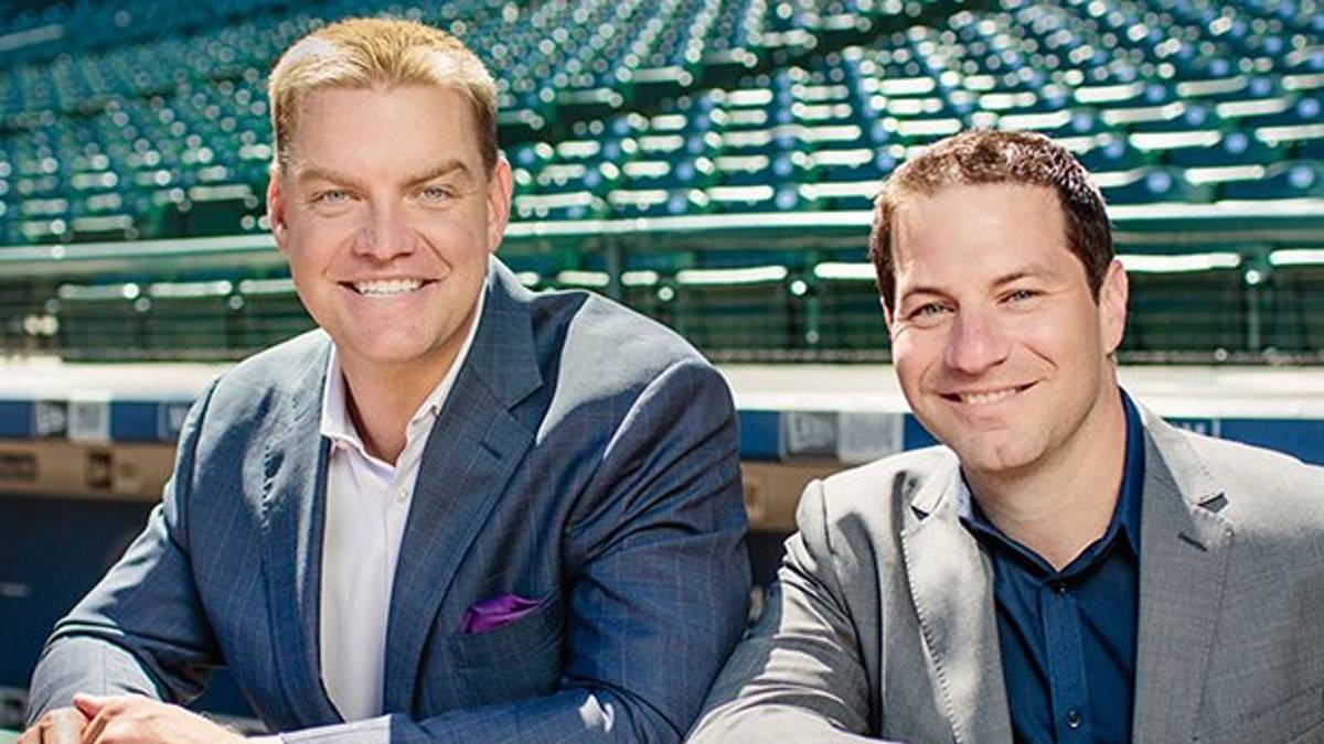 A photo of Brock Huard and Mike Salk