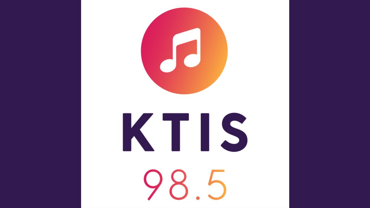 A photo of the KTIS 98.5 logo