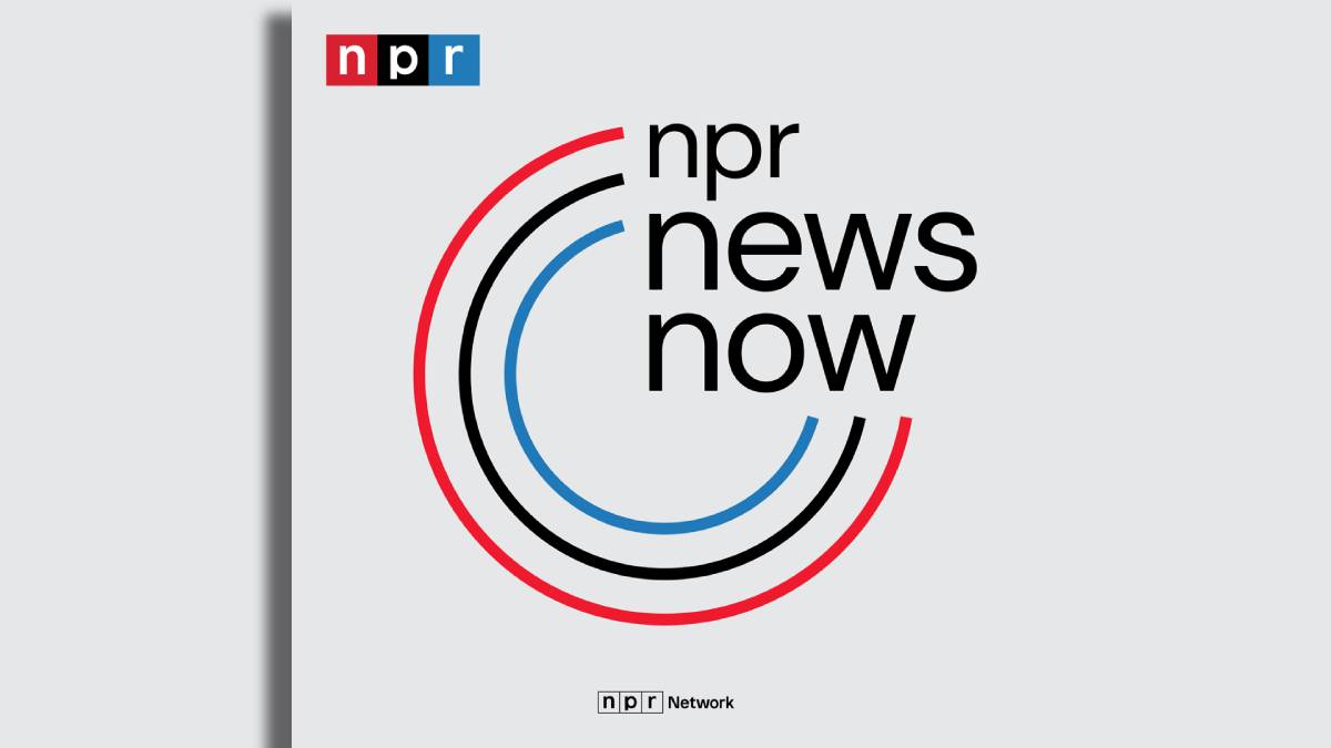 A photo of the NPR News Now logo