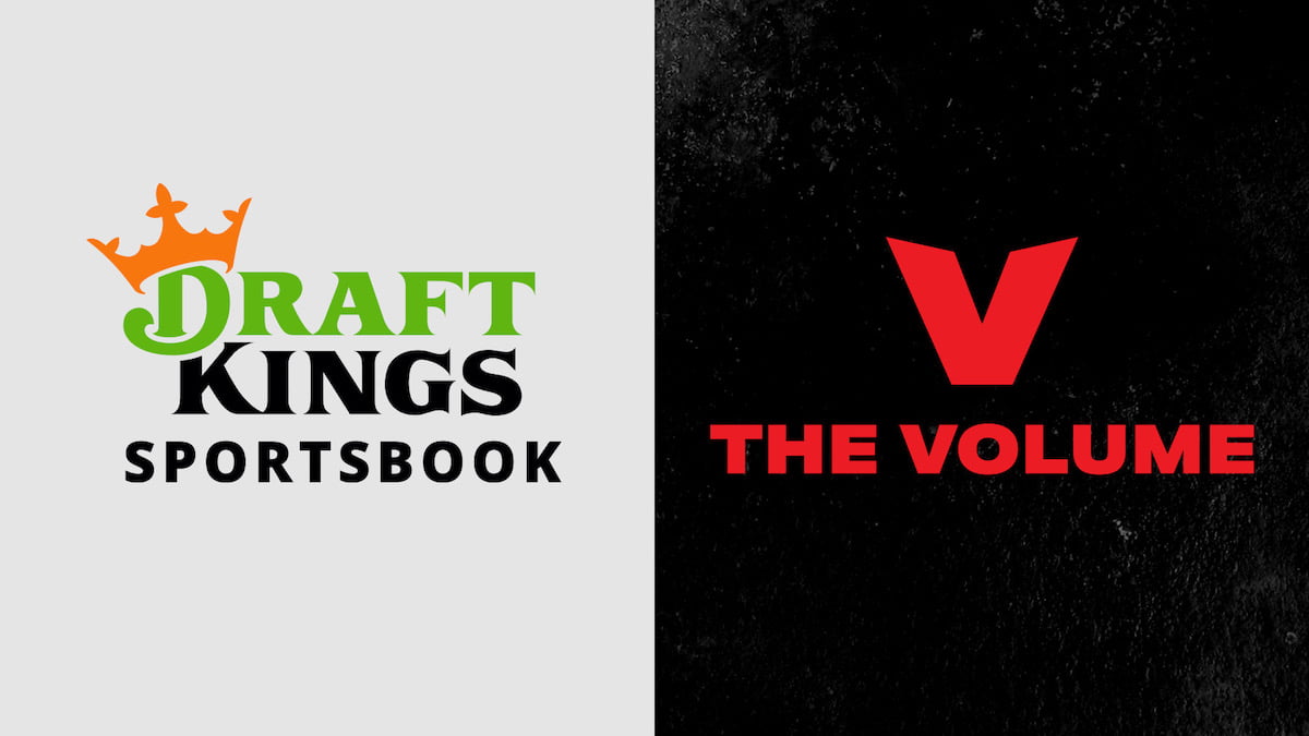 Logos for DraftKings and The Volume