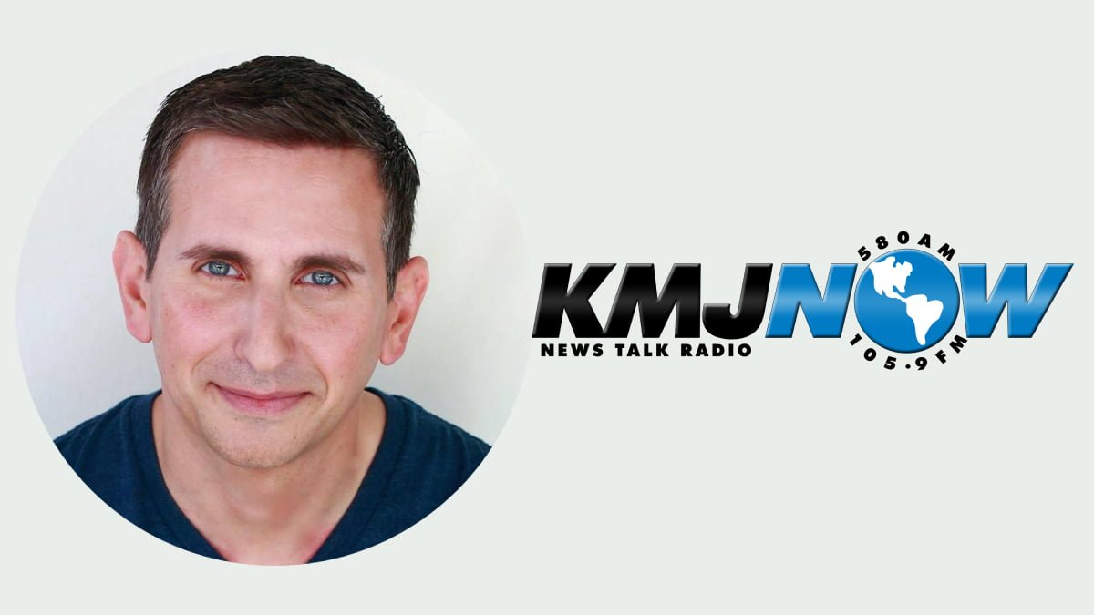 A photo of Matt Otstot and the KMJ logo