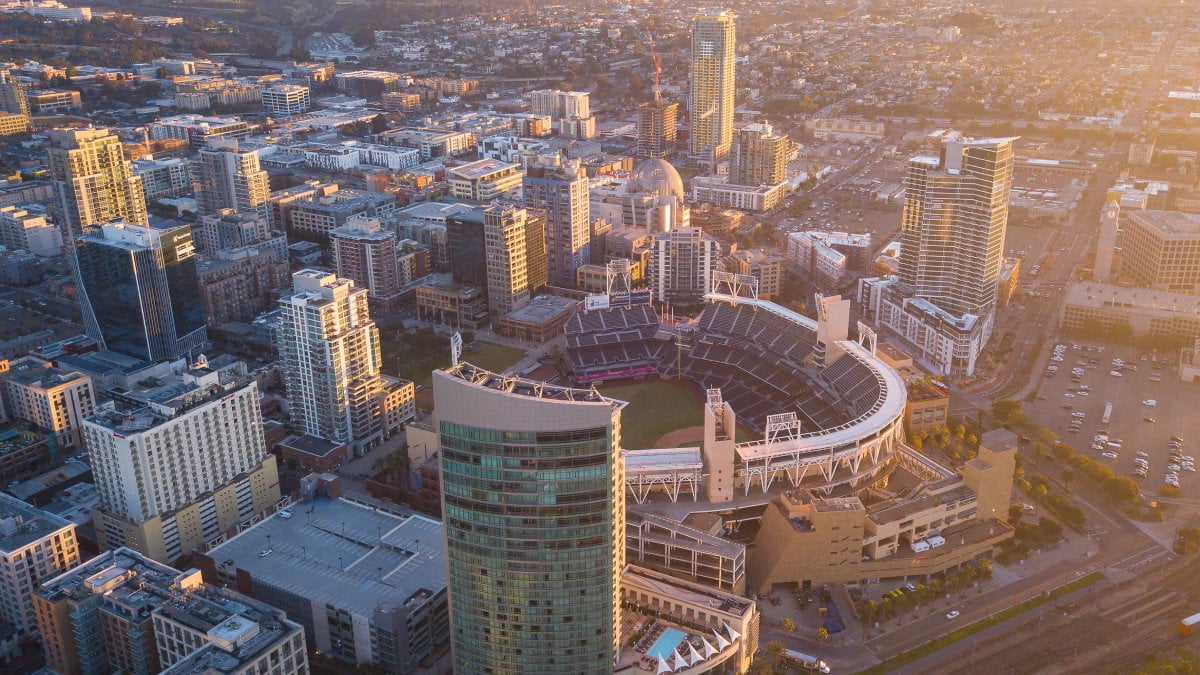 A photo of the San Diego skyline