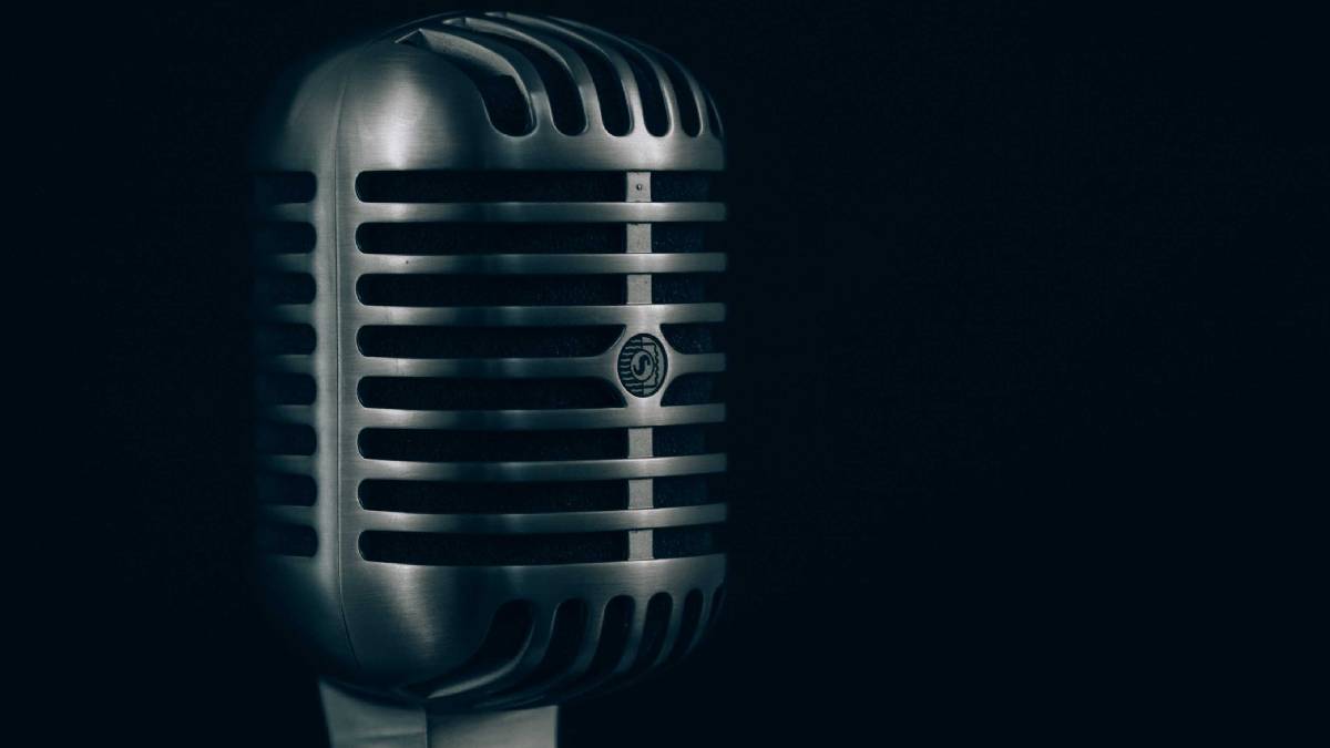 A photo of a microphone