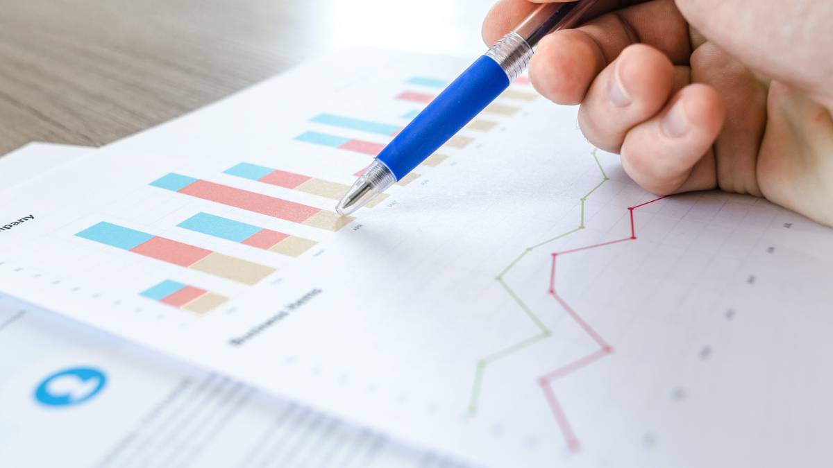 A photo of a piece of paper showing bar graph research