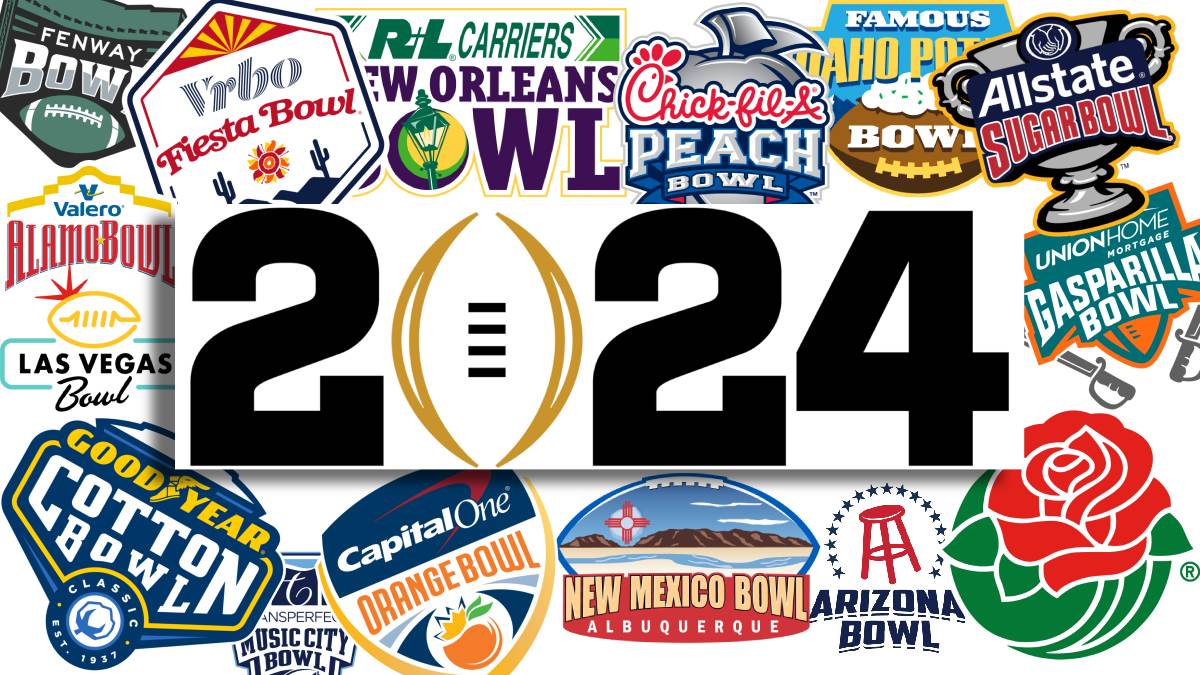 A collage of Bowl Game logos