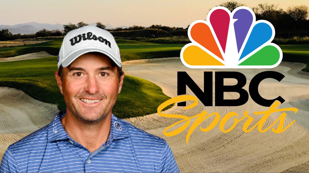 A photo of Kevin Kisner and the NBC Sports logo