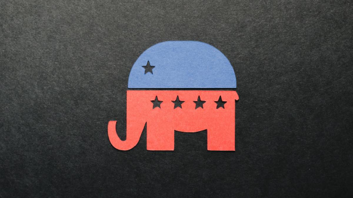 A photo of the Republican Party logo