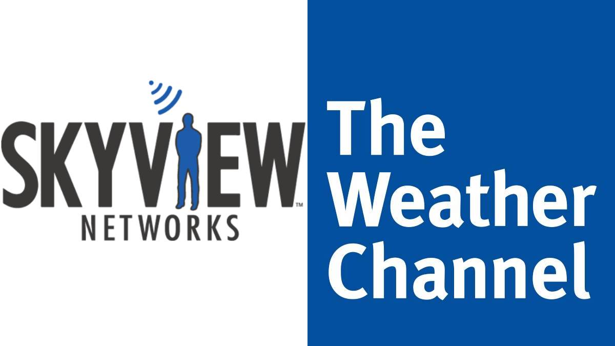 A photo of the Skyview Networks and The Weather Channel logos