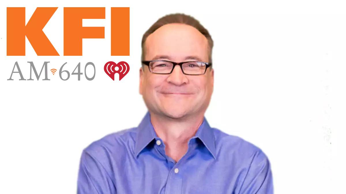 A photo of Tim Conway Jr. and the KFI AM-640 logo