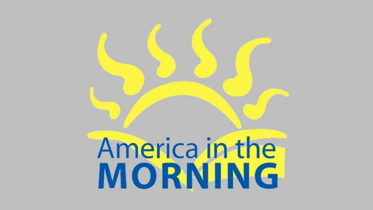 A photo of the America in the Morning logo