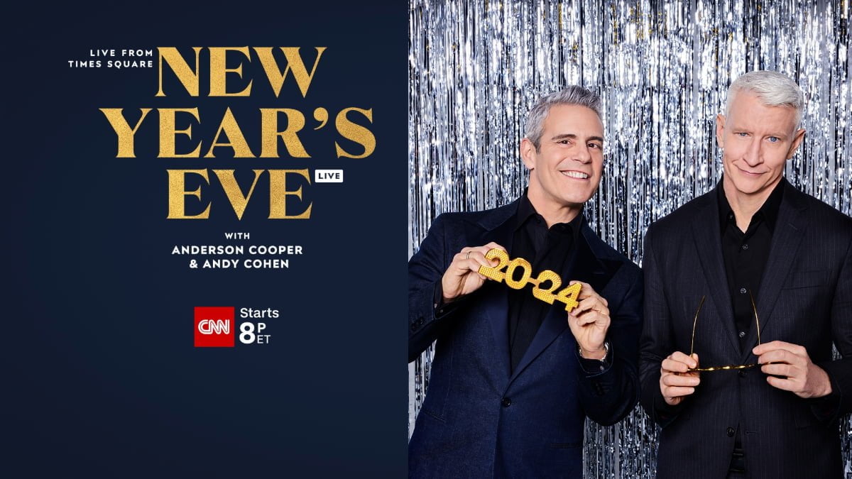 A program photo of CNN's New Year’s Eve Live with Anderson Cooper and Andy Cohen