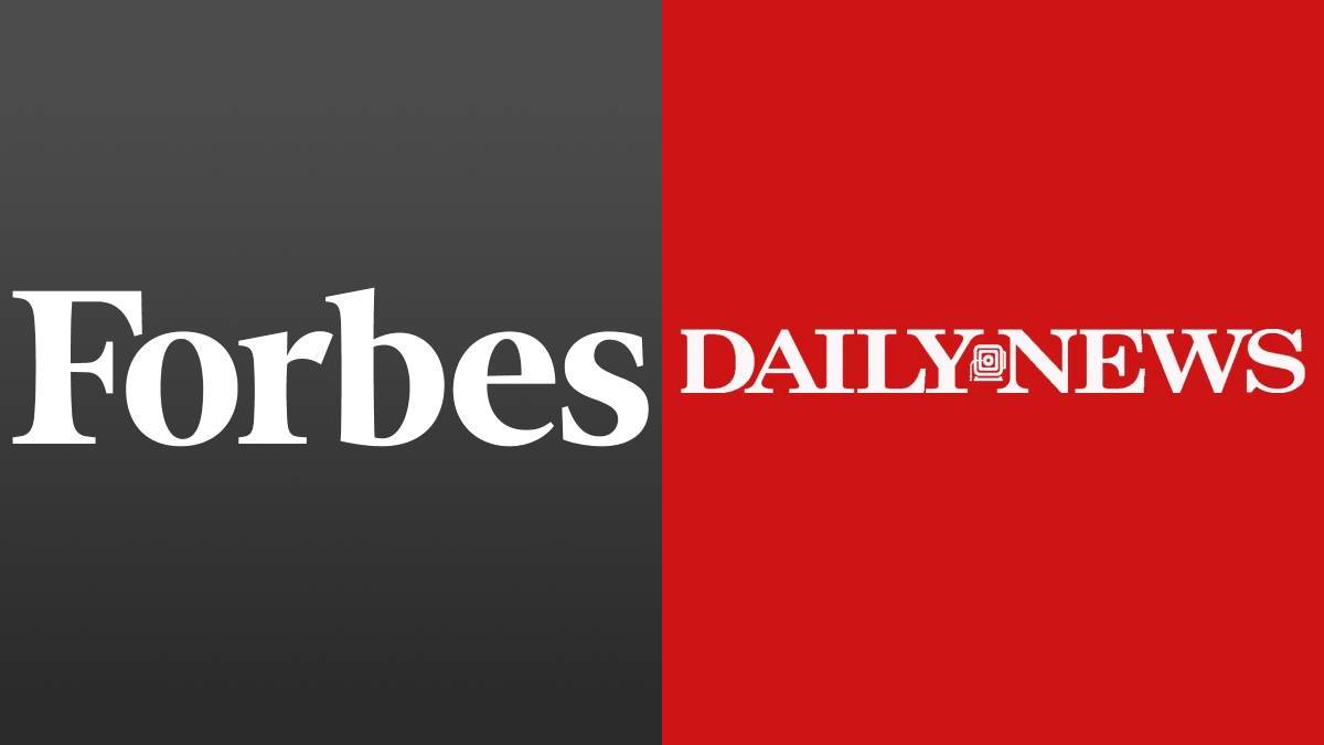 A photo of the Forbes and New York Daily News logos