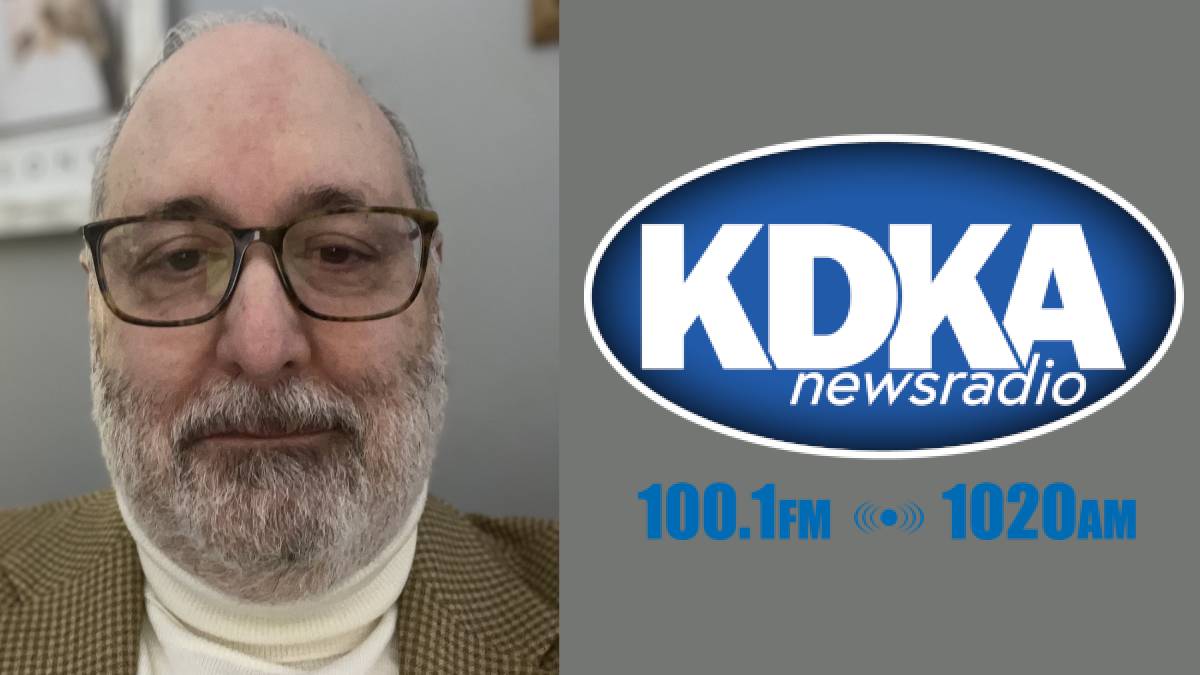 A photo of Dave LaBrozzi and the KDKA logo