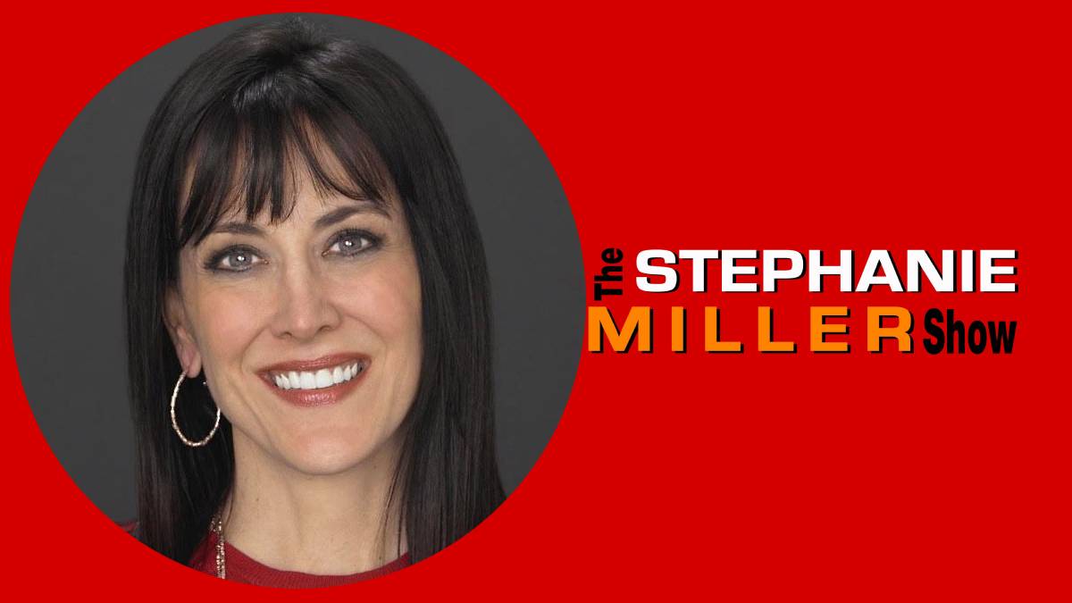 A photo of Stephanie Miller and her show logo