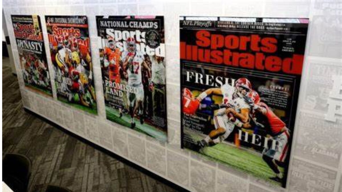 Photo of old Sports Illustrated covers