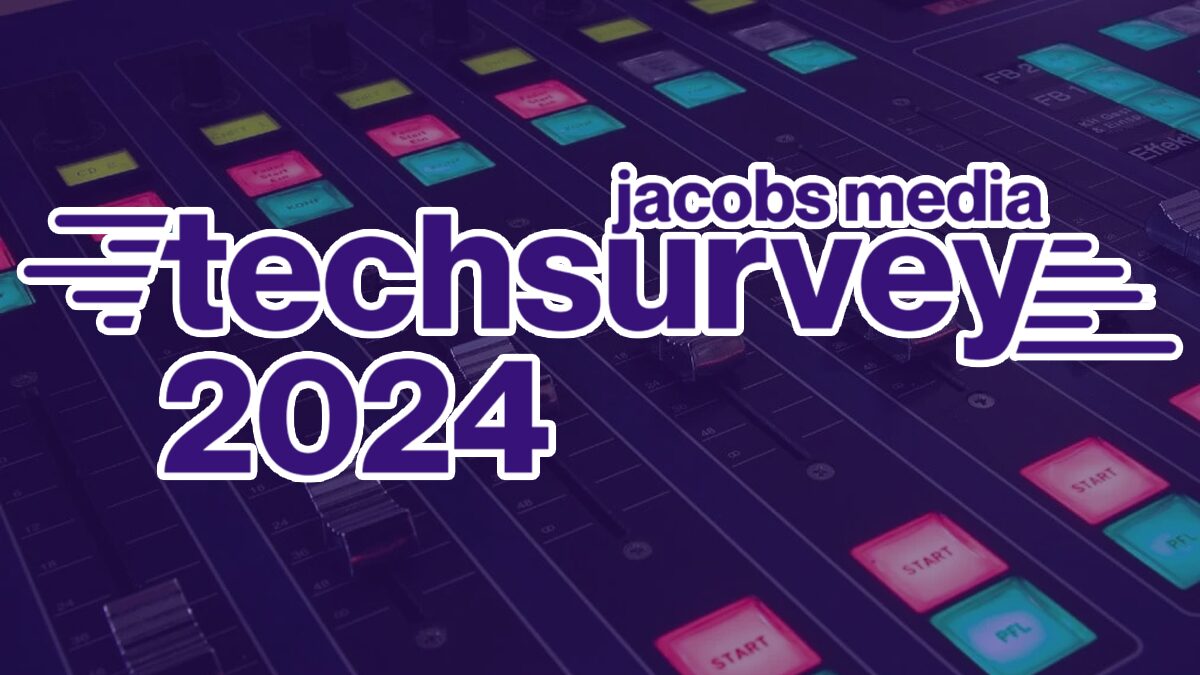 A photo of the 2024 Jacobs Media TechSurvey logo