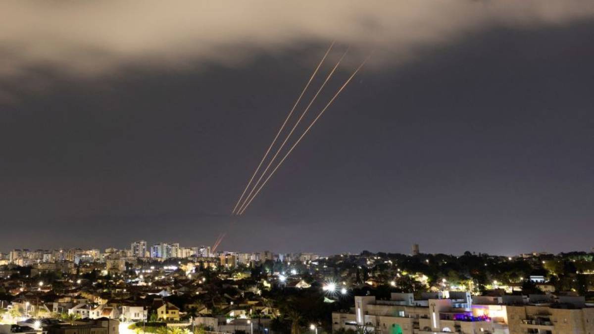 A photo of bombs being sent toward Israel by Iran