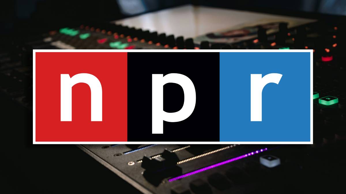 A photo of the NPR logo