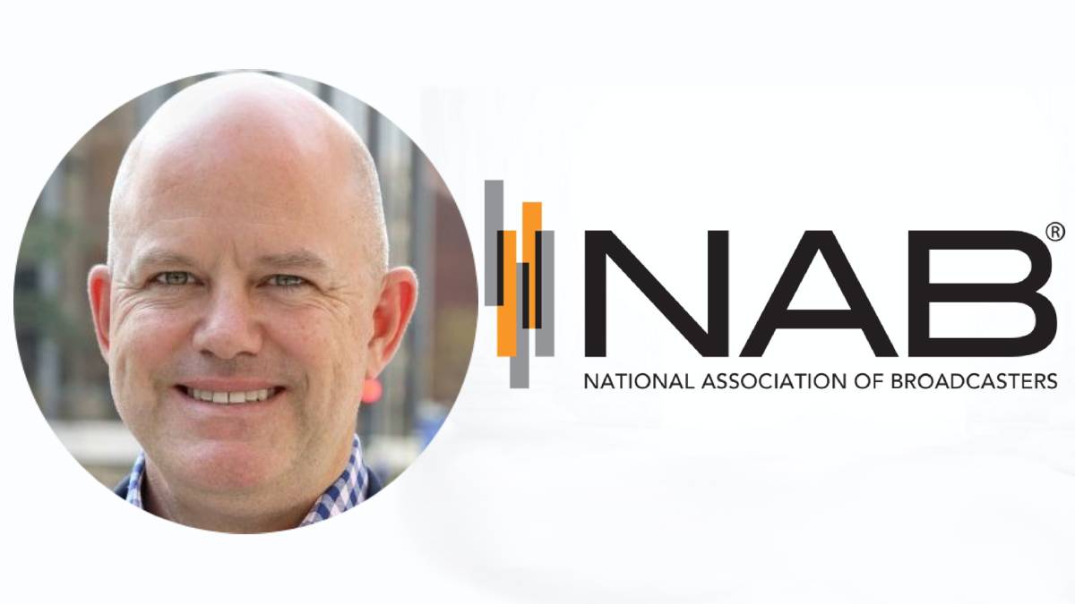 A photo of Sam Matheny and the NAB logo