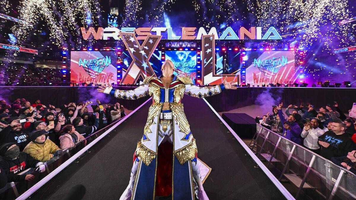 A photo of Cody Rhodes at Wrestlemania 40