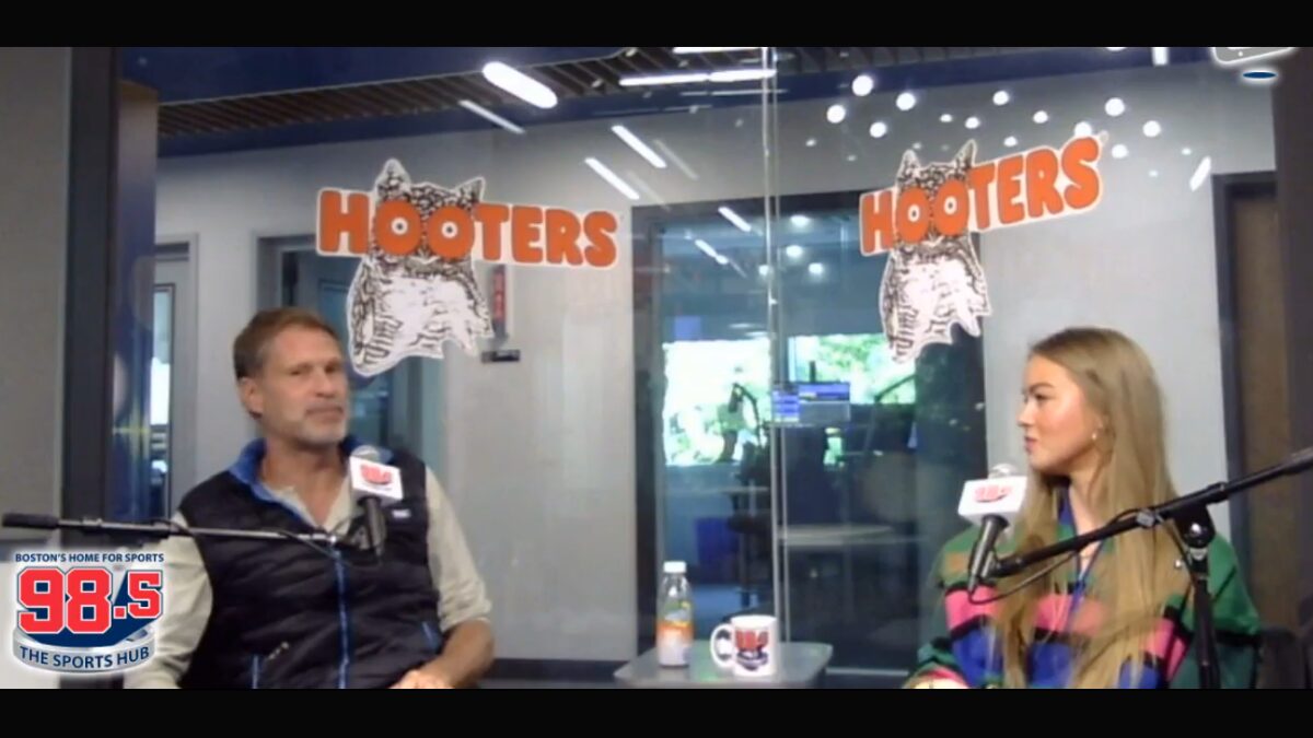 Screengrab of The Off Air Show with Mike Felger joined by Kendra Middleton