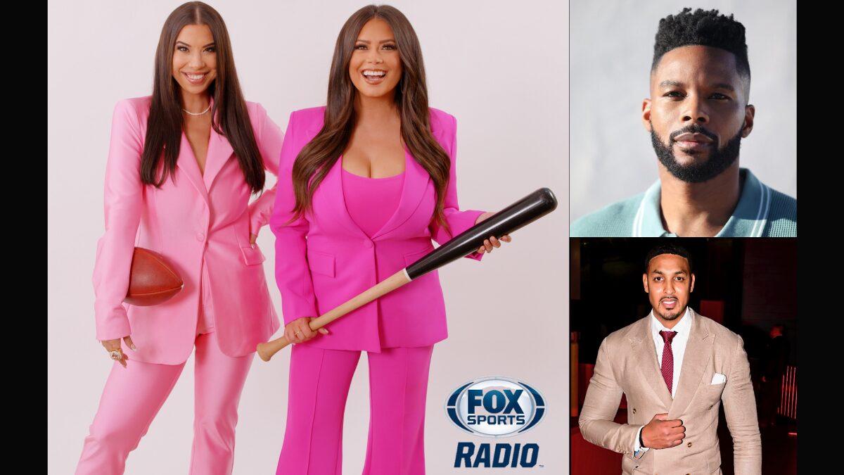 Photos of FOX Sports Radio hosts Carmen Vitali, Alex Curry, Ryan Hollins and Kerry Rhodes