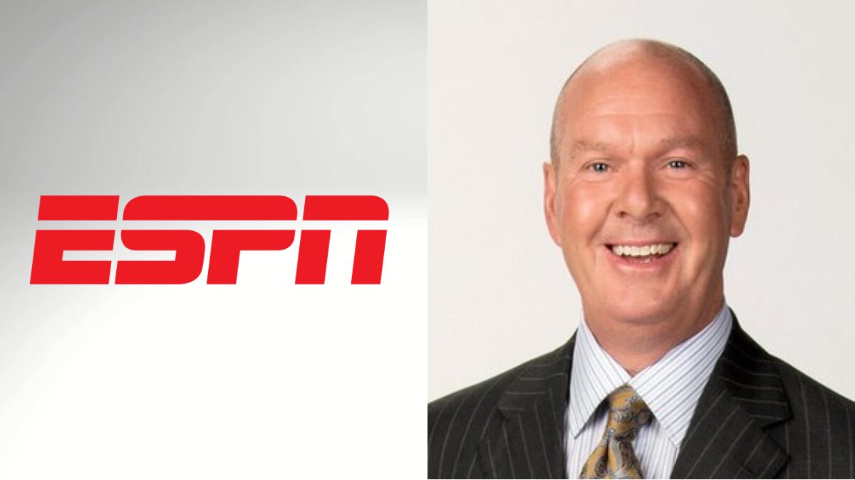 Photo of John Parry and a logo for ESPN