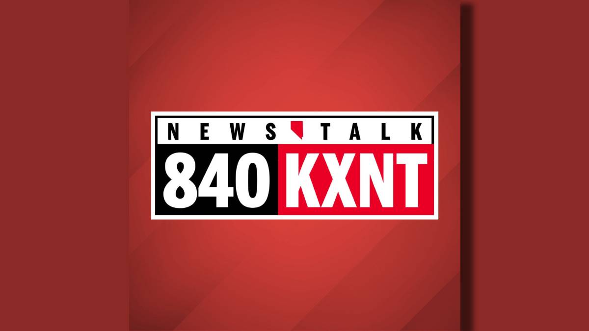 A photo of the 840 KXNT logo