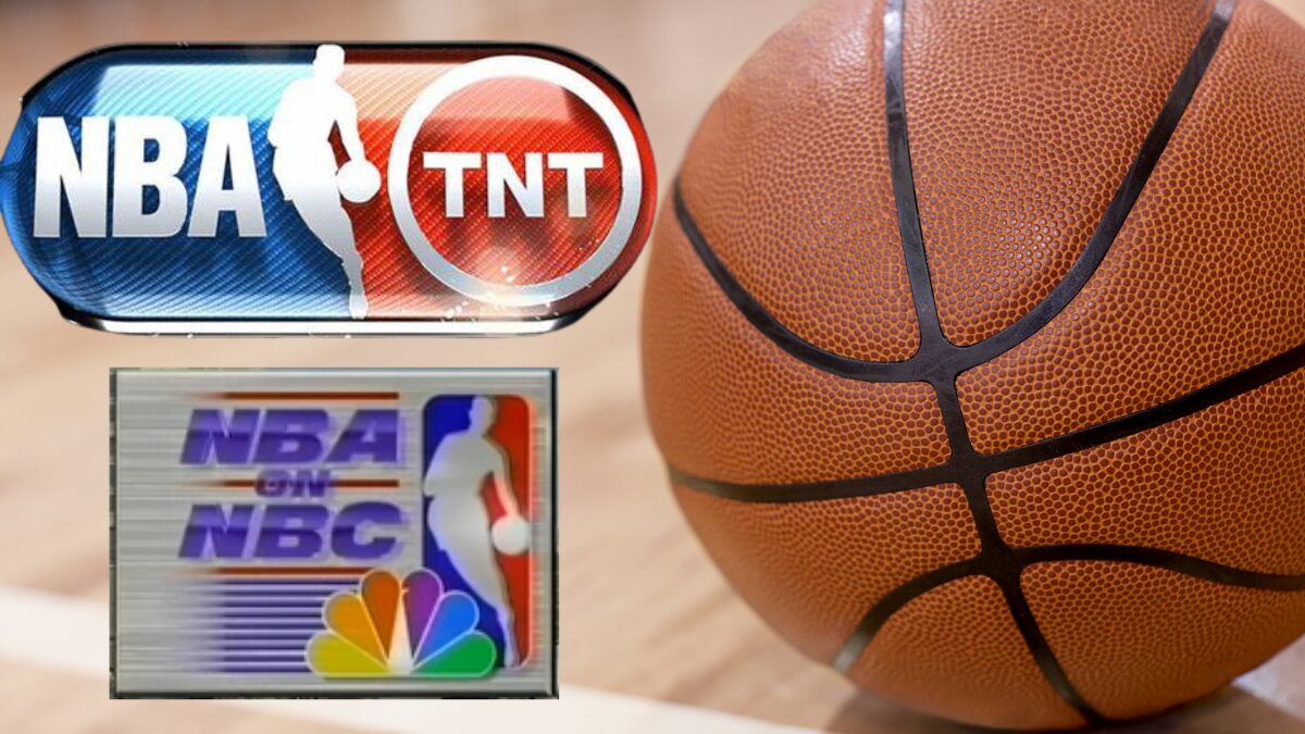 Logos for the NBA on TNT and the NBA on NBC