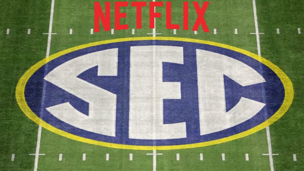 Logos for the SEC and Netflix