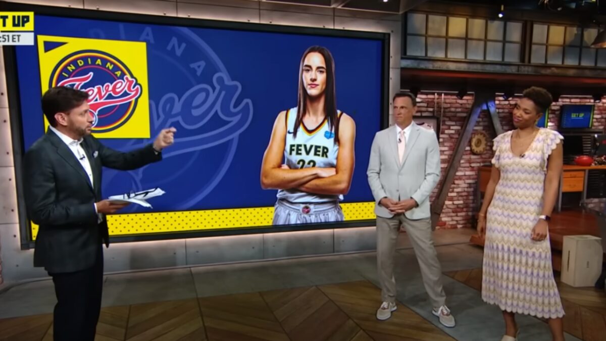 Screengrab from ESPN's Get Up covering Caitlin Clark