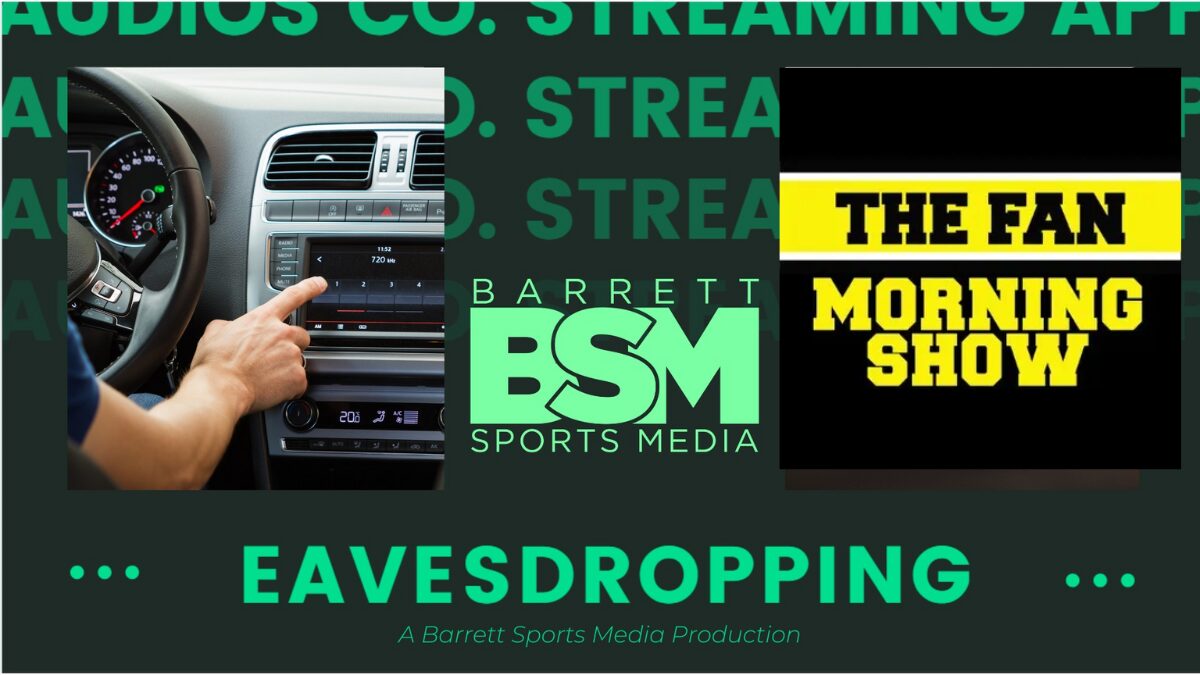 Graphic for an Eavesdropping feature on The Fan Morning Show