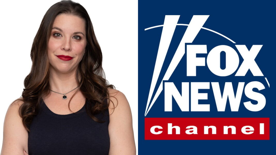 A photo of Mary Katharine Ham and the Fox News logo