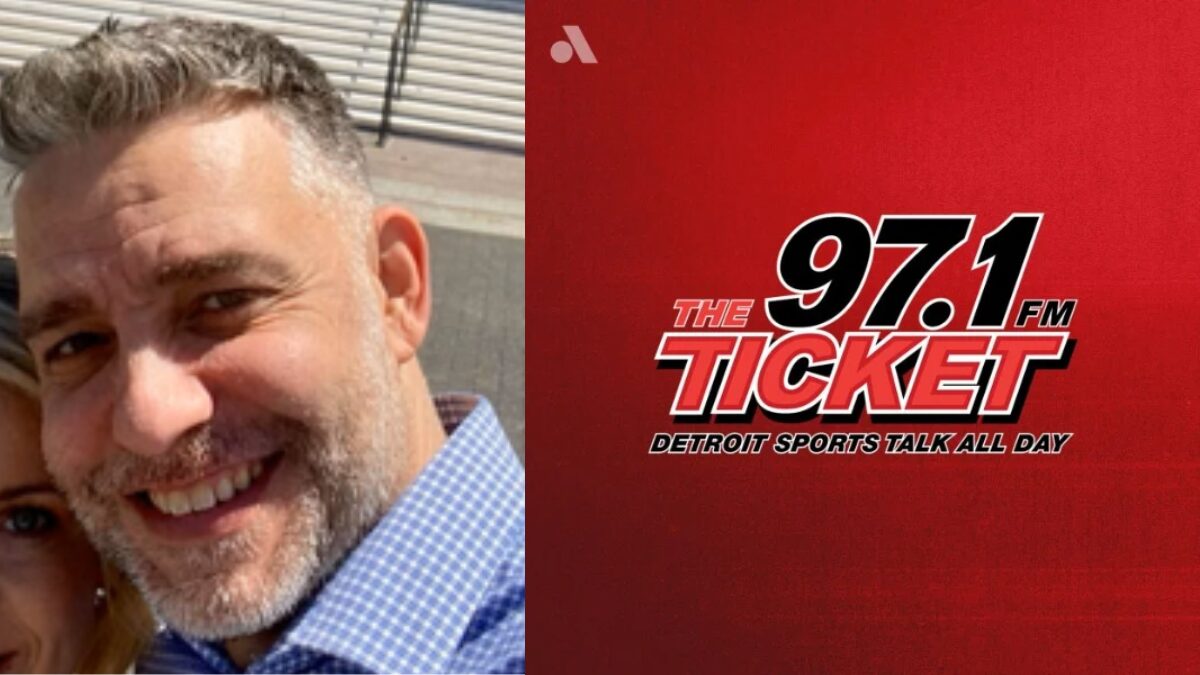 Graphic for 97.1 The Ticket in Detroit and a photo of Marc Ryan