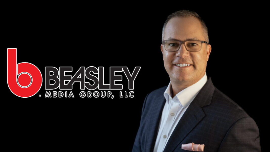 A photo of Paul Blake and the Beasley Media Group logo