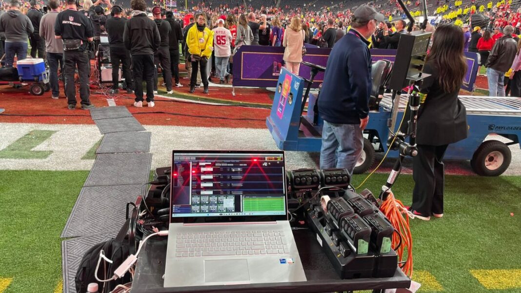 Pliant Technologies’ CrewCom Wireless Intercom System at the Super Bowl.