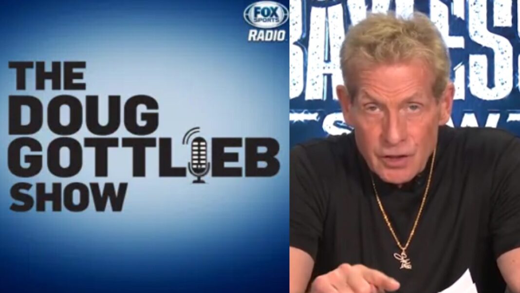 Graphic for the Doug Gottlieb Show and a screengrab of Skip Bayless