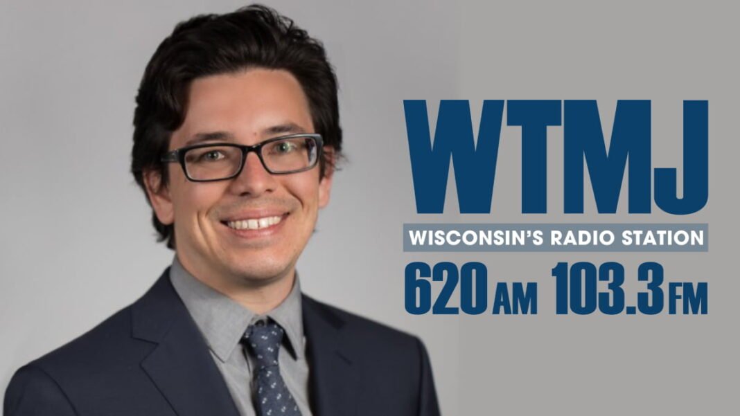 A photo of Michael Spaulding and the 620 WTMJ logo