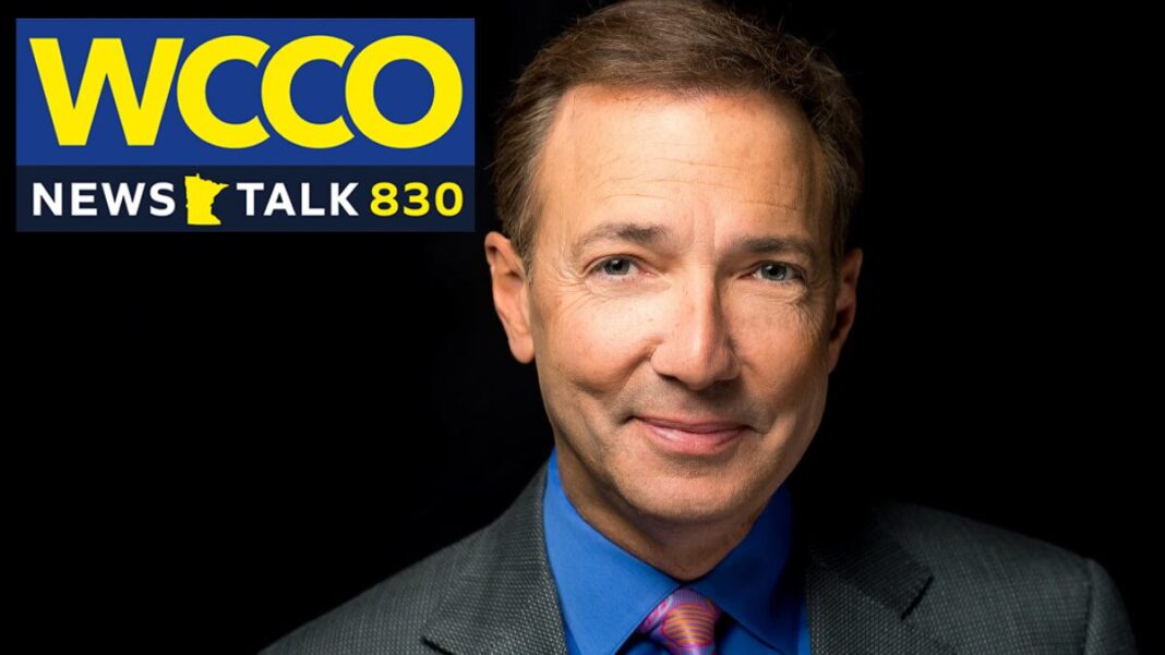 A photo of Paul Douglas and the 830 WCCO logo