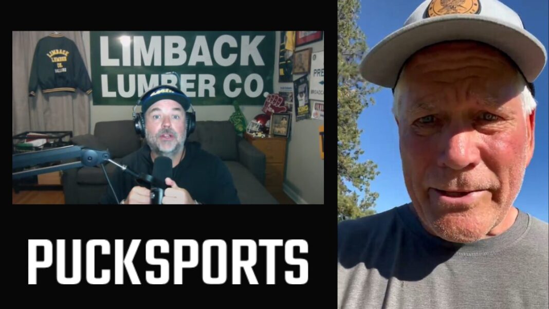 Logo for PuckSports and screengrabs of Jason Puckett and Jim Moore